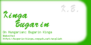 kinga bugarin business card